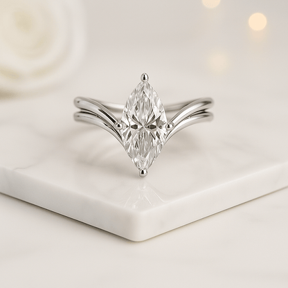 Solid Gold Solitaire Anniversary Ring