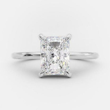 Solitaire Accent Ring, Handmade Jewelry