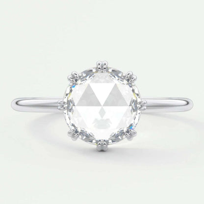 Solitaire Diamond Ring, Solitaire Rose Cut Ring