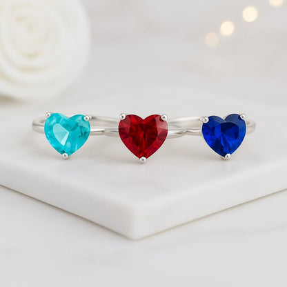 Solitaire Ring for Birthday Gifts for Wife Proposal Ring Heart Ring