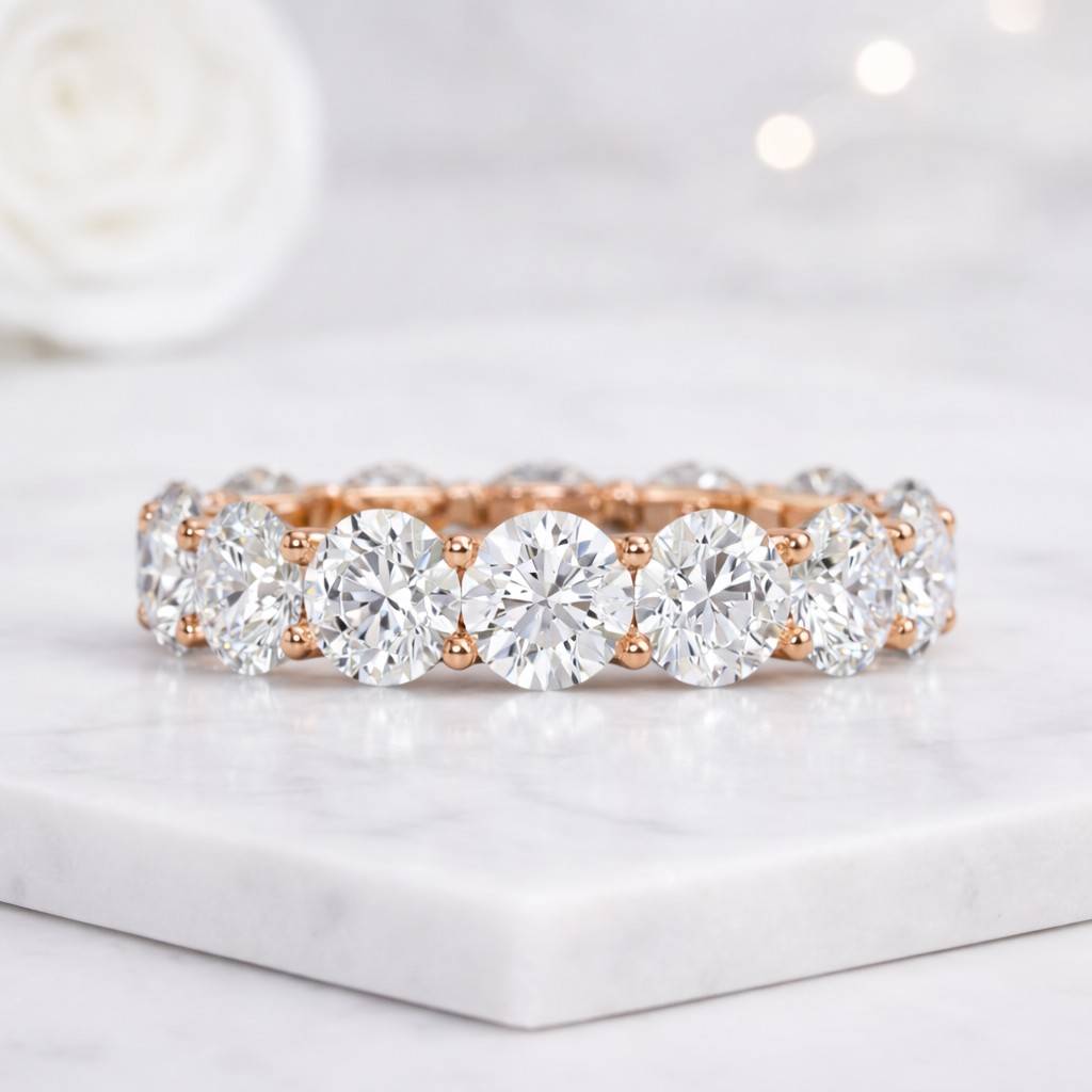 Stackable Band Anniversary Gift Eternity Band 