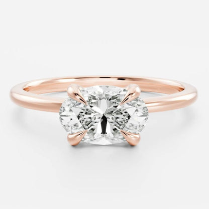 Stackable Ring, Oval Diamond Ring
