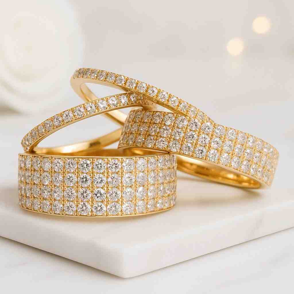 Stacking Wedding Band For Women Anniversary Dome Ring For Her