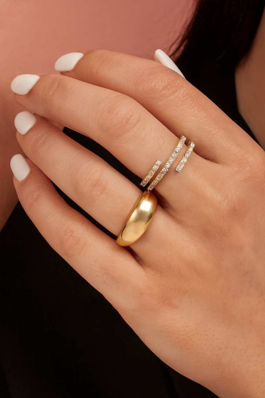 Statement Band Ring Chunky Polished Gold Ring Wholesale Jewelry