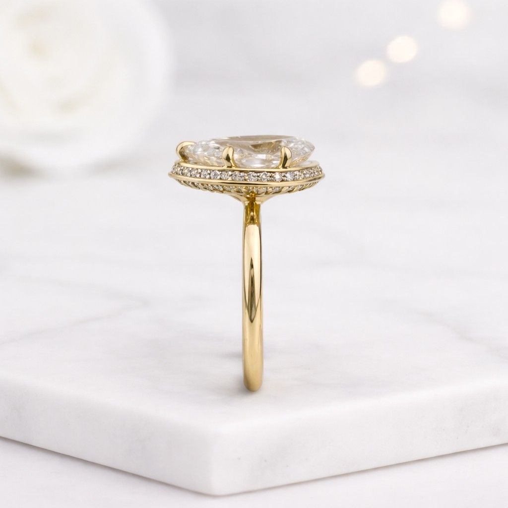  teardrop diamond solitaire ring