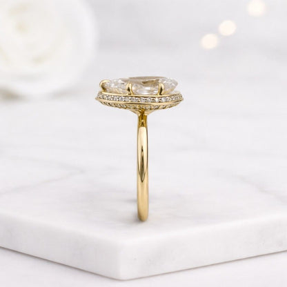  Teardrop Diamond Solitaire Ring