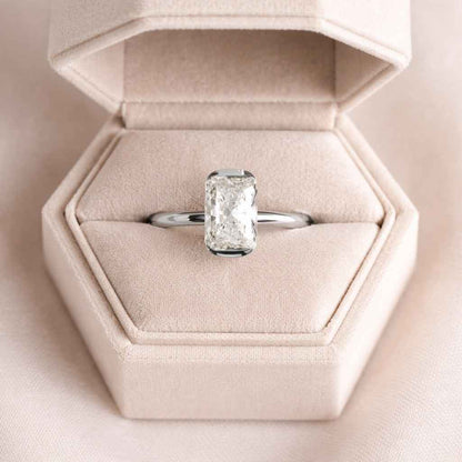 Thin Half Bezel Solitaire Ring