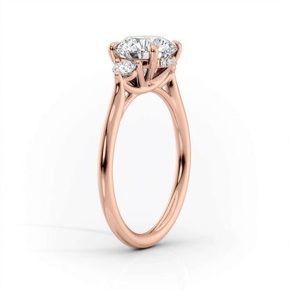 Three Stone Cushion Moissanite Ring, Trilogy Solitaire Ring, Cushion Cut Diamond Ring