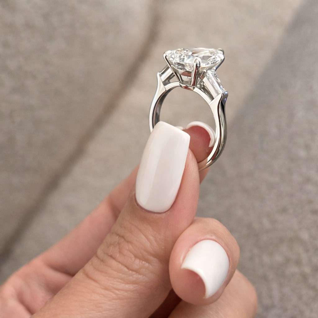 Three Stone Lab Grown Diamond Ring