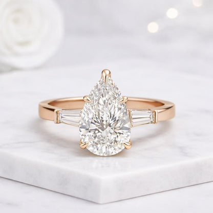 Three Stone Lab Grown Diamond Ring