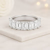 Emerald Cut Lab Diamond Eternity Band
