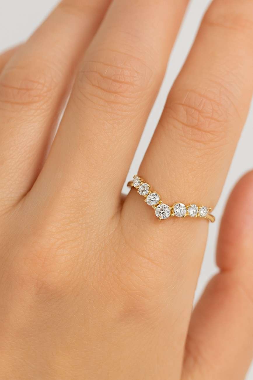 Trapezoid Cut Lab Grown Diamond Anniversary Ring