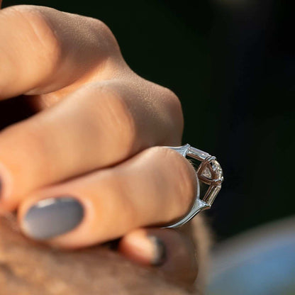 Trilogy Solitaire Ring for Anniversary Gift