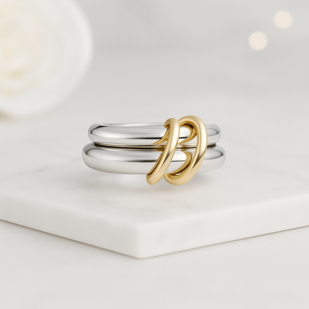 Two Tone Connected Rings