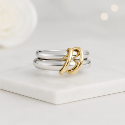 Two Tone Connected Rings