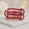 Ruby Interlocked Multi Link Connected Ring