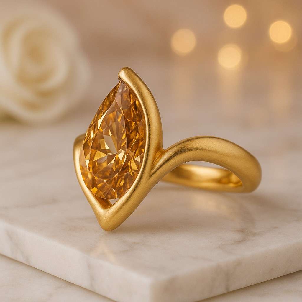 Two Stone Lab Grown Diamond Ring Oval And Emerald Shape Modern Engagement