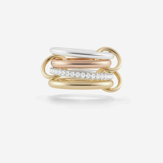 Two Tone Eternity Connected Rings