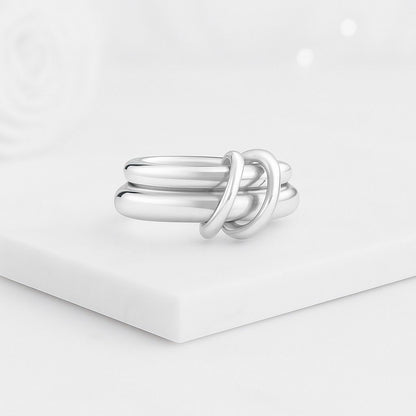 Two Tone Linked Ring For Mom