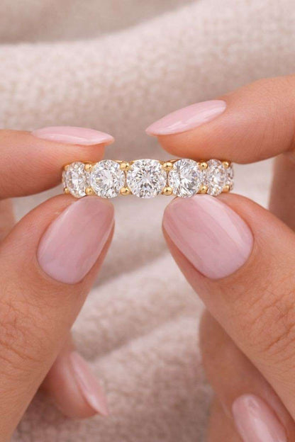 U Prong Eternity Wedding Band