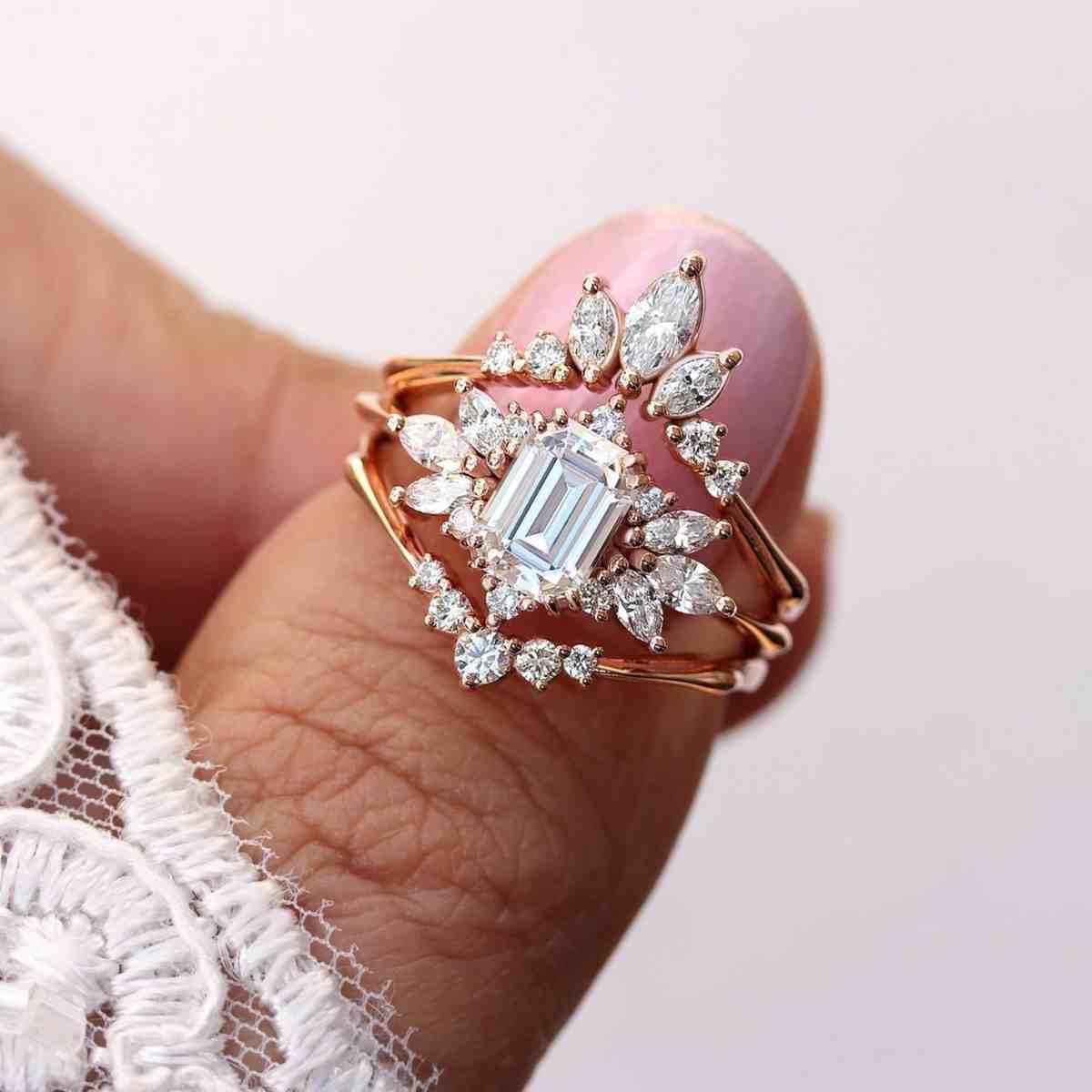 V Shaped Marquise Cut Diamond Jewelry