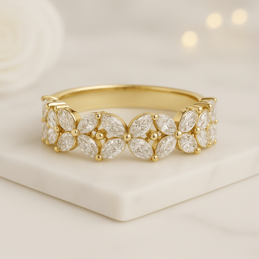 Vintage Diamond Cluster Ring