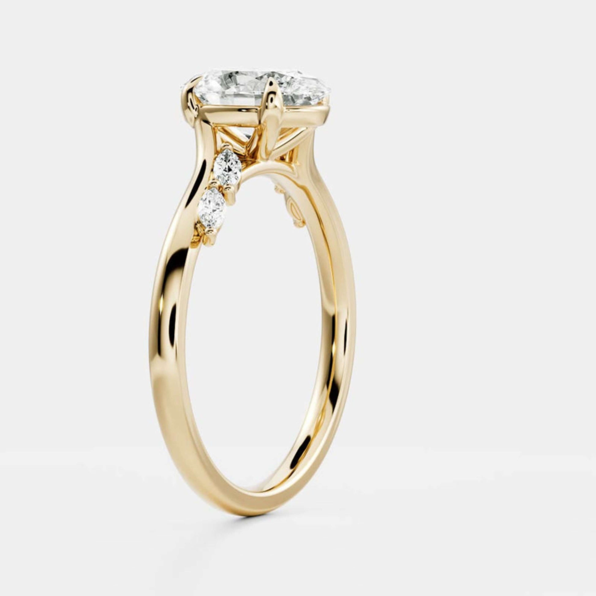 Vintage Lab Created Simulated Diamond Ring