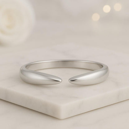 Vintage Open wedding band Unique Yellow Gold ring Minimalist ring Plain gold ring Matching ring Bridal ring Promise ring Anniversary ring