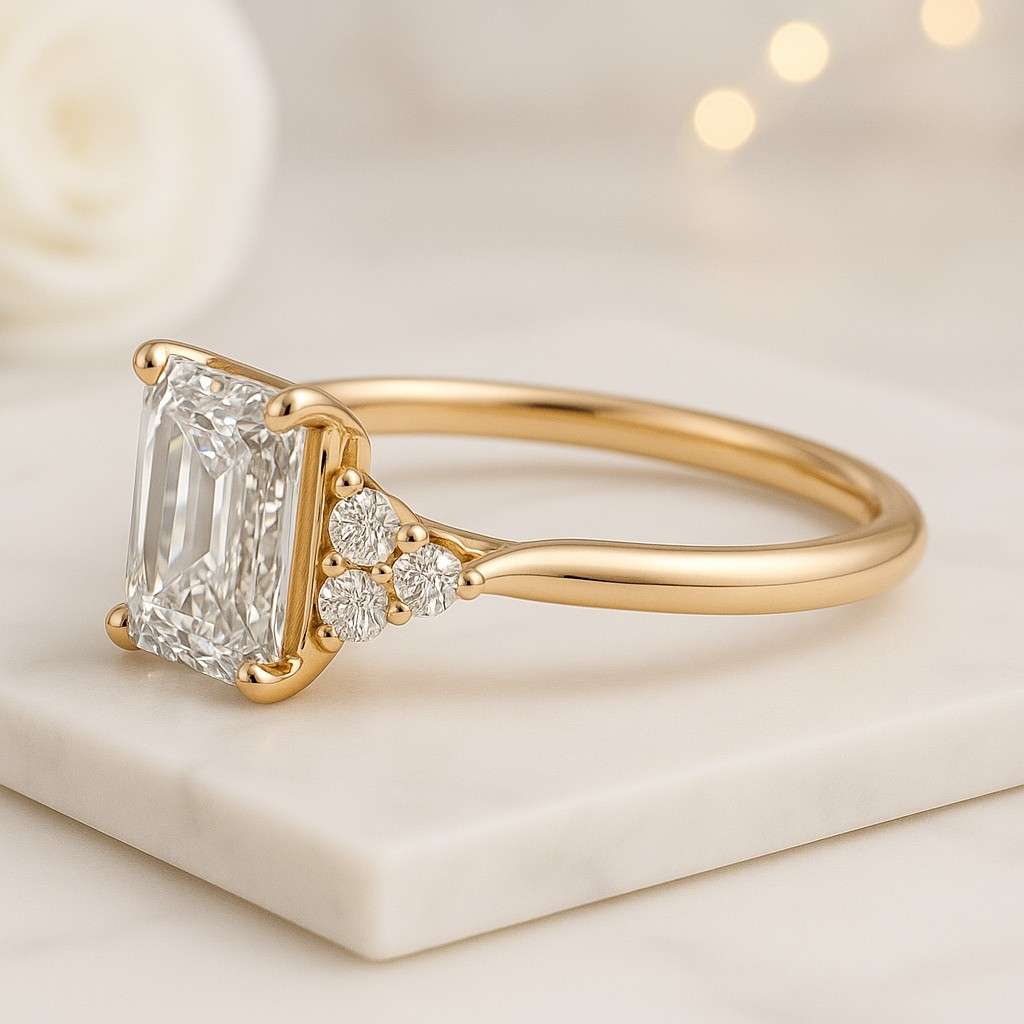 Wedding Band Genuine Lab Grown Diamond Wedding Set for Her