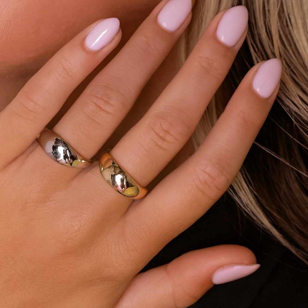 Wedding Rings for Men and Women Plain Simple Wedding Band Ring 14k Yellow Gold Dome Wedding Band