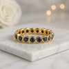 Yellow Gold Bezel Set Black Diamond Band