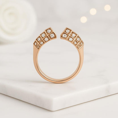adjustable look chic ring daily ring trendy ring premium ring gift ring stylish ring contemporary ring crystal ring glamour ring eye catching ring stackable look ring