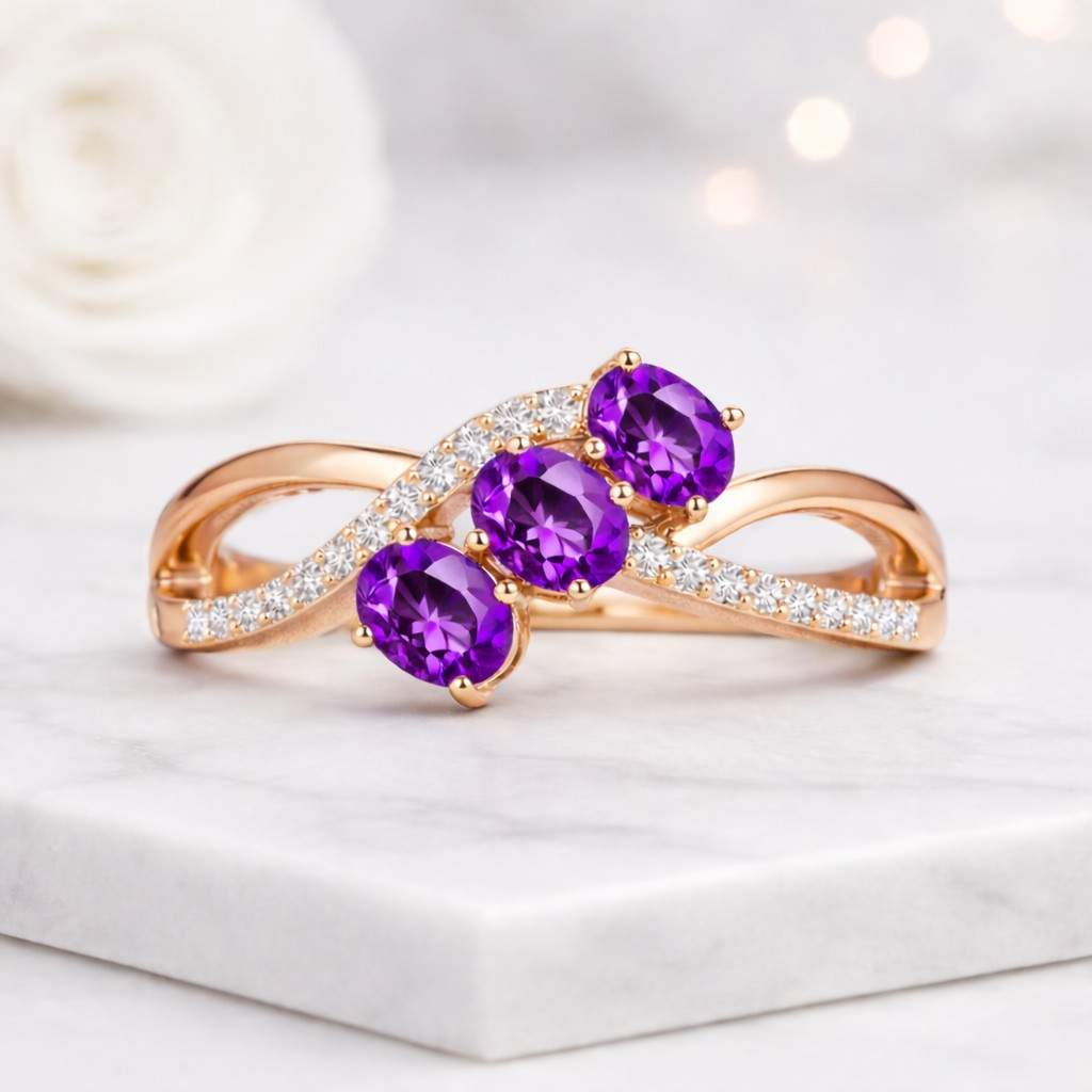 amethyst ring natural amethyst ring purple amethyst ring genuine amethyst ring oval amethyst ring amethyst jewelry february ring february gift violet gemstone ring purple crystal ring gemstone engagement ring