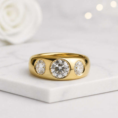 artisan gold ring designer gold ring everyday gold ring timeless gold ring genuine gold ring durable gold ring comfort gold ring thick gold ring wide gold ring gold bezel ring gold diamond ring gold gemstone ring