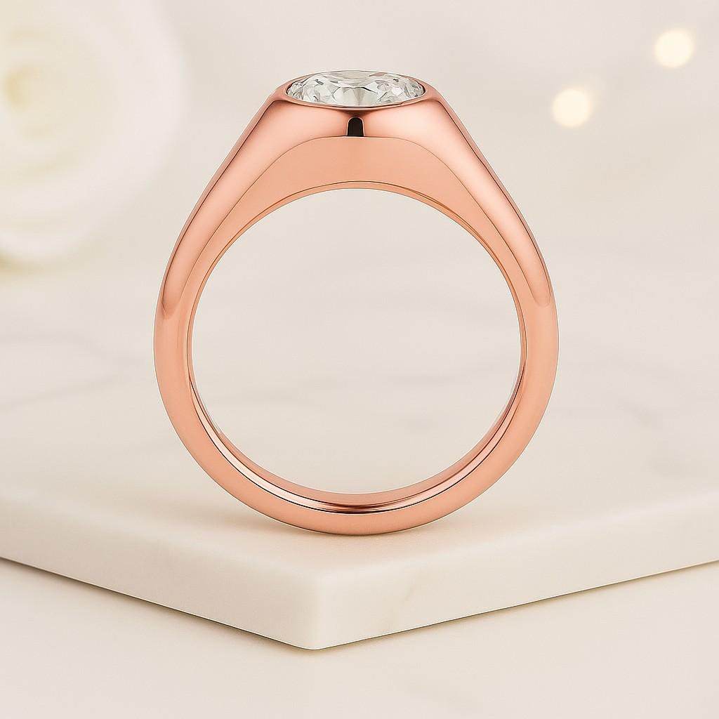 artisan jewelry ring design statement jewelry simple jewelry dainty jewelry round bezel secure setting thick shank comfort ring glossy jewelry