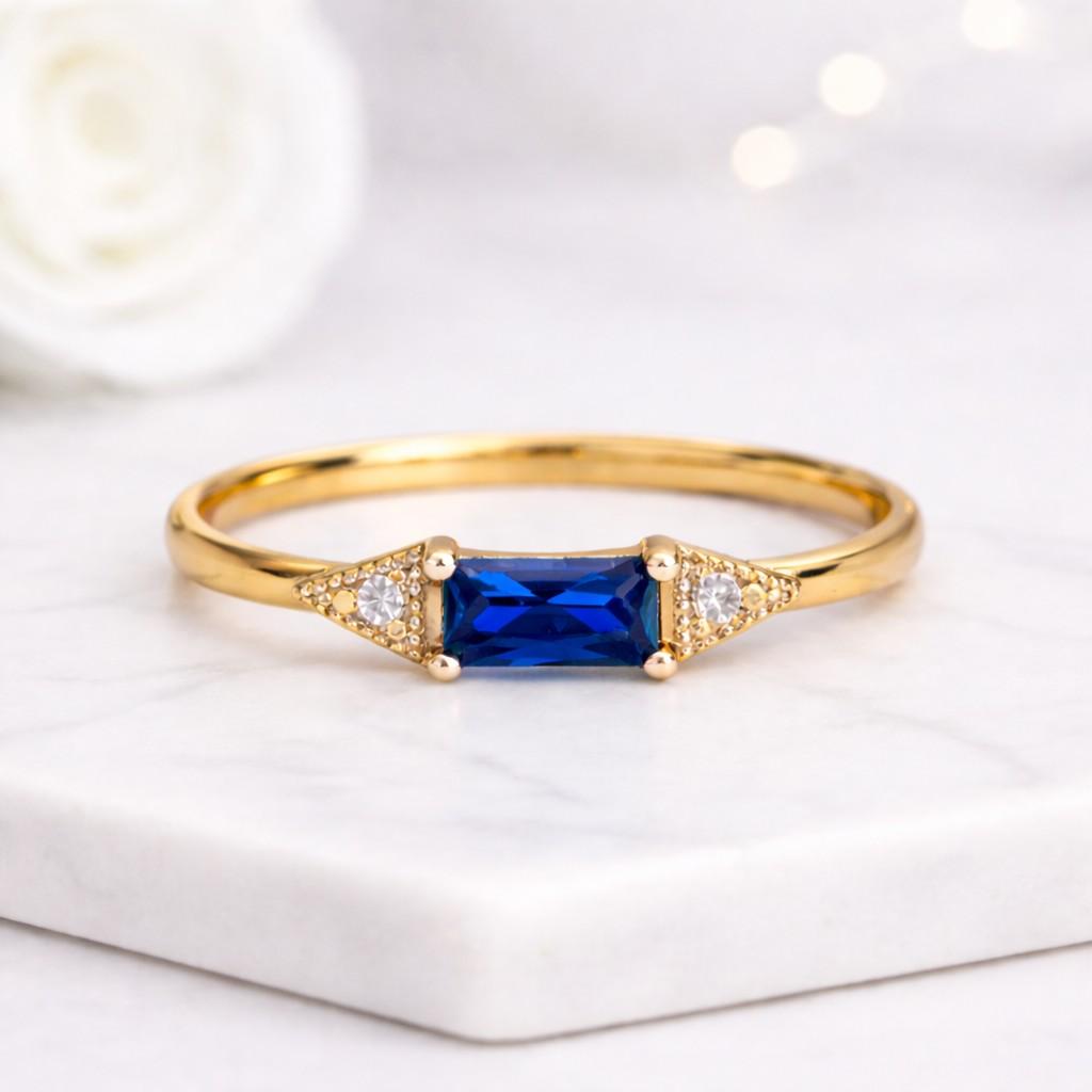 baguette cut gemstone baguette ring design rectangular gemstone ring emerald cut style step cut gemstone geometric gemstone ring