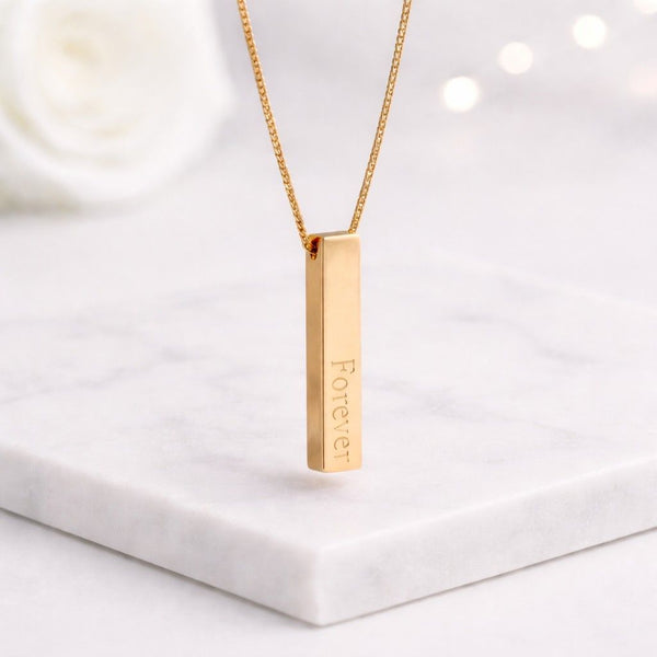 bar necklace gold bar necklace vertical necklace engraved necklace name necklace personalized necklace pendant necklace long pendant slim pendant rectangle pendant minimal necklace dainty necklace
