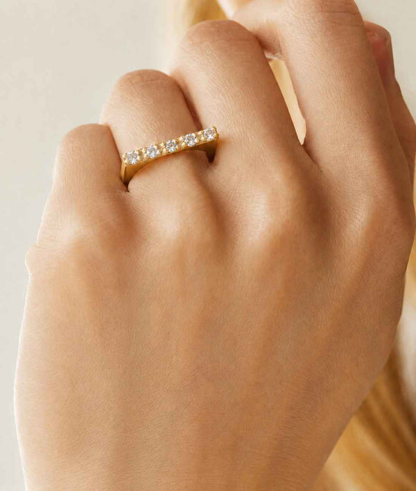 bar set ring diamond ring lab diamond ring straight band geometric band stacking band