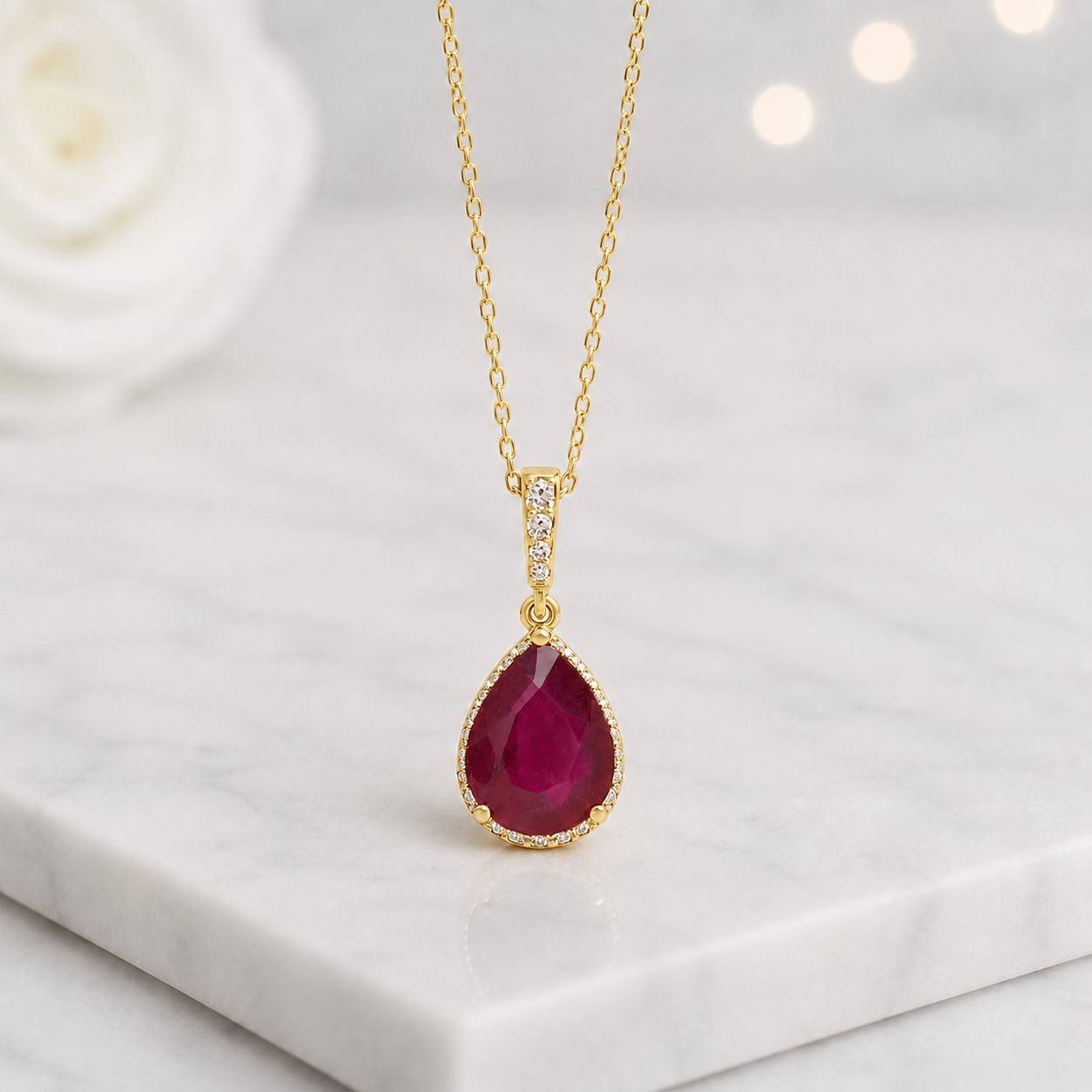 bezel halo necklace prong set pendant gemstone jewelry bridal jewelry fashion necklace jewelry gift elegant pendant classic jewelry