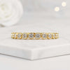 Round Cut Lab Grown Diamond Bezel Set Eternity Band