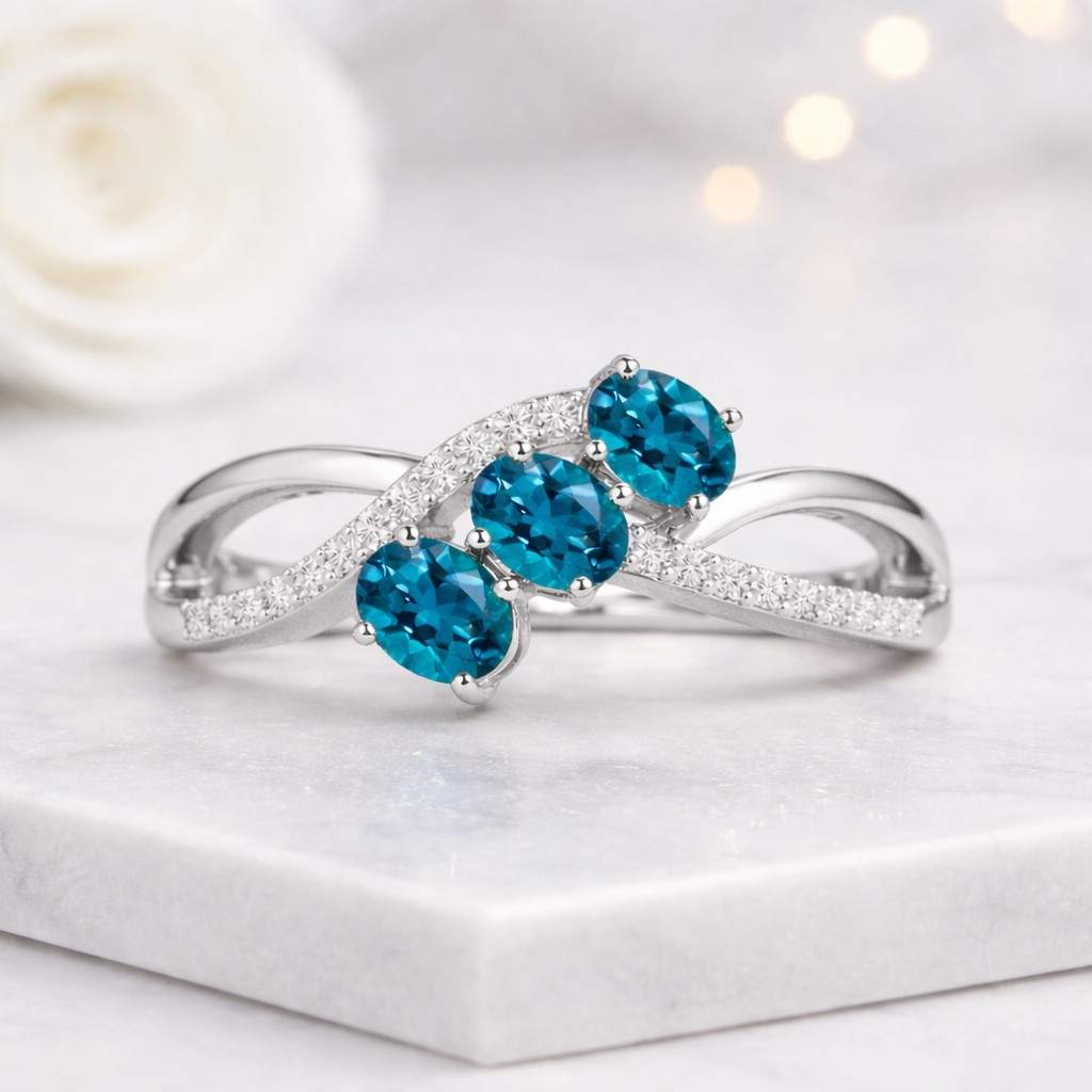 blue stone ring infinity ring promise ring women ring gemstone ring silver ring gold ring open ring twist ring crossover ring bypass ring three stone ring pave ring statement ring