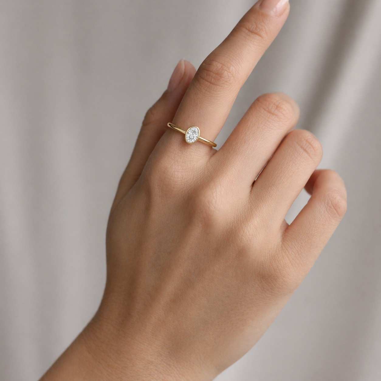 bridal jewelry ring fine gold ring everyday jewelry ring modern jewelry ring polished gold ring oval solitaire ring elegant jewelry ring slim ring band oval diamond ring