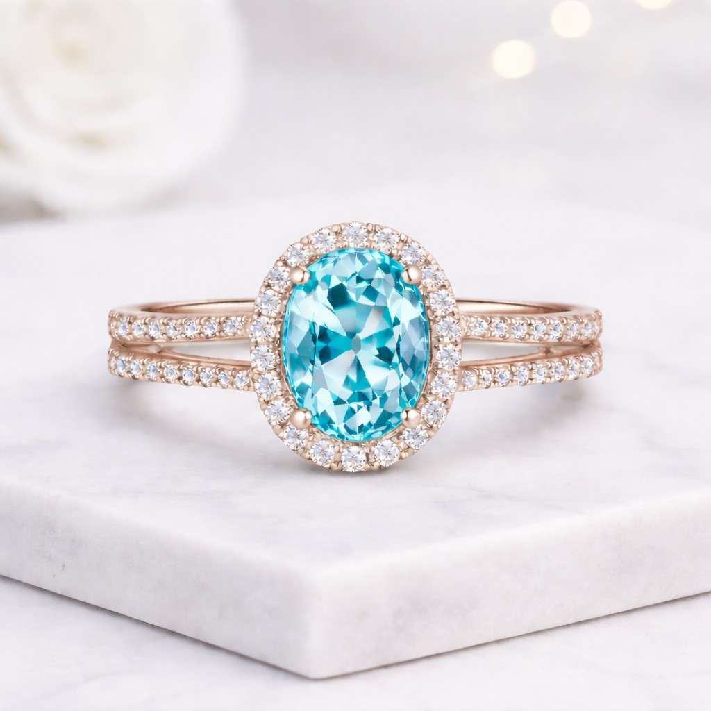 bridal ring promise ring cocktail ring luxury ring classic ring handmade ring custom ring bright blue ring sparkling ring center stone ring gemstone halo ring fashion ring