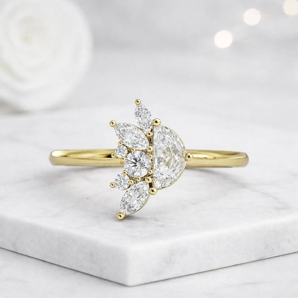 butterfly ring gold butterfly ring diamond butterfly ring marquise butterfly ring nature ring leaf ring floral ring