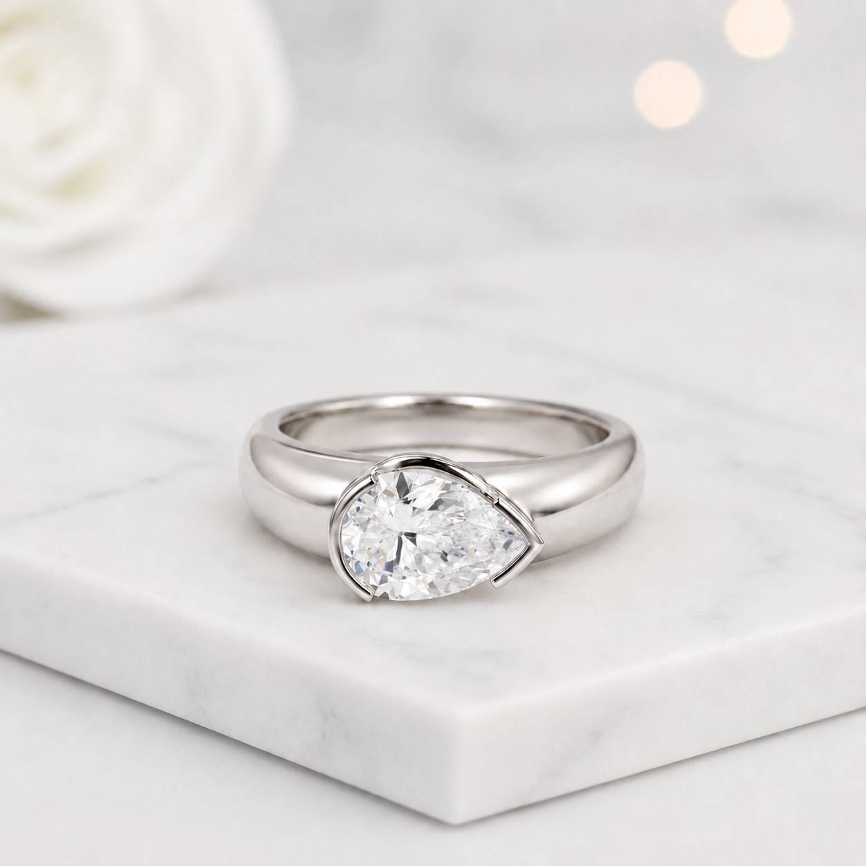 carat size ring diamond size ring moissanite size ring lab diamond size gemstone size jewelry stone weight ring large pear ring medium pear ring small pear ring bold pear ring