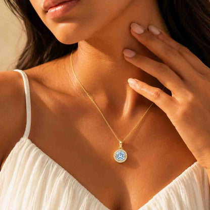 center stone pendant accent stone pendant everyday jewelry dress necklace office jewelry casual necklace bridal jewelry simple necklace dainty pendant