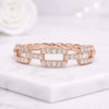 14K Rose Gold Lab Grown Diamond Chain Link Ring