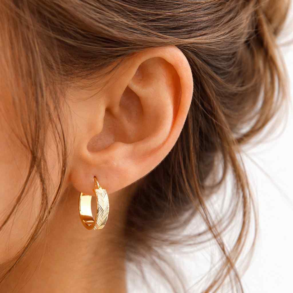chevron pattern earrings zigzag earrings textured gold hoops carved hoop earrings etched earrings wide hoop earrings