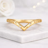 Engraved Chevron Wedding Band with Round Lab Grown Diamond Accents