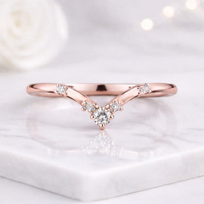 chevron ring v ring curved ring wishbone ring stacking ring diamond ring dainty ring slim ring women ring